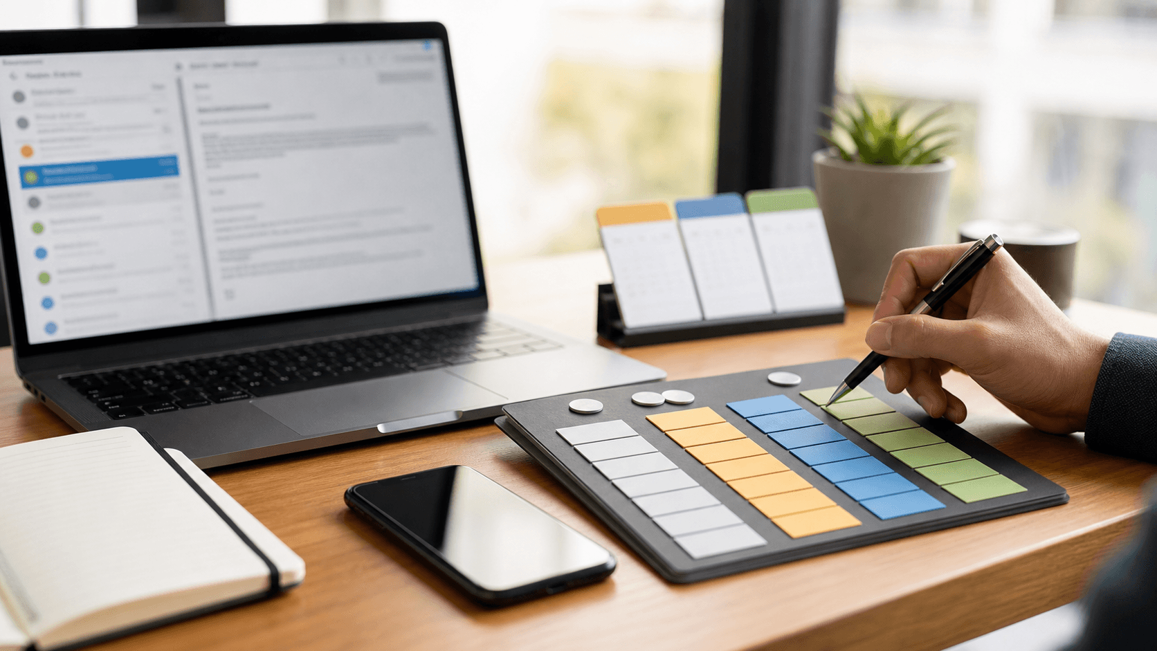 A simple follow-up tracker with calls, email notes, RFQ status, and document reminders.